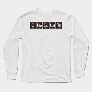 Chocolate Chemistry Periodic Table Long Sleeve T-Shirt